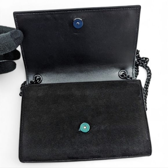 ✨️💎Authentic Saint Laurent Kate Crystal Embellished Suede & Leather Bag - Picture 8 of 16